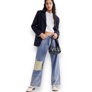 Free People x Sandrine Rose French Worker Cotton Linen Blend Pants Sz 30 EUC